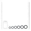 Classic Silicone Cockring Set of 6 - Black